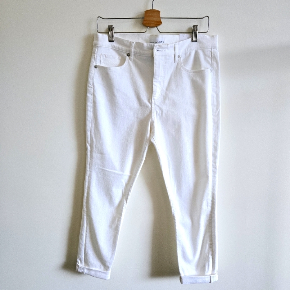 LOFT I NWT 12P Slim Denim Jeans I white